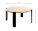 Couchtisch >54462< in eiche, schwarz, MDF, Metall - 42x75cm (HxD)