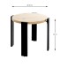 Beistelltisch >54463< in eiche, schwarz, MDF, Metall - 46x50cm (HxD)