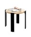 Beistelltisch >54463< in eiche, schwarz, MDF, Metall - 46x50cm (HxD)