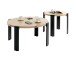 Beistelltisch >54463< in eiche, schwarz, MDF, Metall - 46x50cm (HxD)
