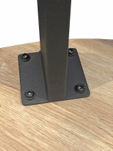 Couchtisch >54464< in eiche, schwarz, MDF, Metall - 42x75cm (HxD)