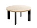 Couchtisch >54464< in eiche, schwarz, MDF, Metall - 42x75cm (HxD)