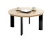 Couchtisch >54464< in eiche, schwarz, MDF, Metall - 42x75cm (HxD)