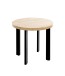Beistelltisch >54465< in eiche, schwarz, MDF, Metall - 46x50cm (HxD)