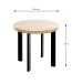 Beistelltisch >54465< in eiche, schwarz, MDF, Metall - 46x50cm (HxD)