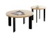 Beistelltisch >54465< in eiche, schwarz, MDF, Metall - 46x50cm (HxD)