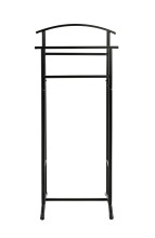 Herrendiener >55503< in schwarz, Stahlrohr - 48x107x36cm (BxHxT)