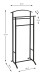Herrendiener >55503< in schwarz, Stahlrohr - 48x107x36cm (BxHxT)