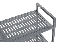 Schuhregal >55815< in anthrazit, Metall - 73x72x25cm (BxHxT)
