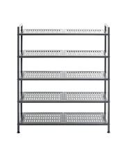Schuhregal >55816< in anthrazit, Metall - 73x90x25cm (BxHxT)