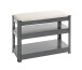 Schuhbank >55817< in anthrazit, grau - 60x47x28cm (BxHxT)