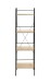 Ablageregal >55909< in eiche, schwarz, MDF, Metall - 34x130x27cm (BxHxT)