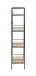 Ablageregal >55909< in eiche, schwarz, MDF, Metall - 34x130x27cm (BxHxT)