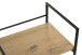 Ablageregal >55909< in eiche, schwarz, MDF, Metall - 34x130x27cm (BxHxT)
