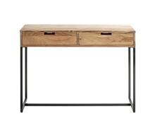 Konsole >54966< in akazie, schwarz, Massivholz, Metall - 100x75x35cm (BxHxT)