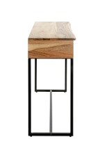 Konsole >54966< in akazie, schwarz, Massivholz, Metall - 100x75x35cm (BxHxT)