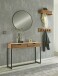 Konsole >54966< in akazie, schwarz, Massivholz, Metall - 100x75x35cm (BxHxT)