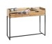 Konsole >54967< in akazie, schwarz, Massivholz, Metall - 100x80x35cm (BxHxT)