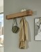 Wandgarderobe >54969< in akazie, schwarz, Massivholz, Metall - 100x13x20 (BxHxT)