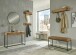 Wandgarderobe >54969< in akazie, schwarz, Massivholz, Metall - 100x13x20 (BxHxT)