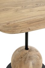 Beistelltisch >54970< in akazie, schwarz - 45x50x45 (BxHxT)