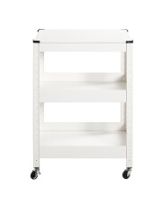 Servierwagen >55318< in weiß, Metall - 50x75x32cm (BxHxT)