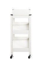 Servierwagen >55318< in weiß, Metall - 50x75x32cm (BxHxT)