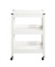 Servierwagen >55318< in weiß, Metall - 50x75x32cm (BxHxT)