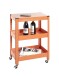 Servierwagen >55618< in orange, Metall - 50x75x32cm (BxHxT)