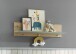 Wandboard >Birta< 3 Haken, Ablage, Artisan Eiche Dekor / Salbei - 120x30x25,5cm (BxHxT)