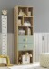 Babyzimmer-Komplettset >Birta< (5-teilig) Eiche / Salbei, Schrank, Bett, Kommode, Regal, Board