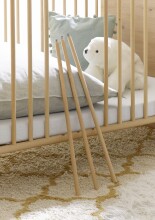 Babyzimmer-Komplettset >Birta< (3-teilig) Artisan Eiche / Salbei, Schrank, Wickelkommode, Babybett