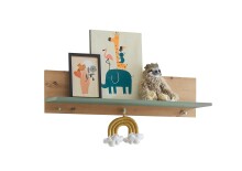 Wickelkommode >Birta< (2-teilig) in Artisan Eiche Dekor / Salbei - 120x99,3x77,6cm (B/H/T)