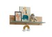 Wickelkommode >Birta< (2-teilig) in Artisan Eiche Dekor / Salbei - 120x99,3x77,6cm (B/H/T)