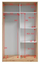 Komplettschlafzimmer >ENZO< (6-teilig) Nodi Eiche Dekor / Anthrazitgrau