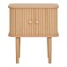 Beistelltisch >Nikko< Jalousientüren, Eichefarbig, MDF - 45x50,5x40cm (BxHxT)
