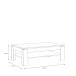 Couchtisch >COFFEE TABLES< mit Ablageboden, in Weiss Glanz - 120x43x75cm (BxHxT)