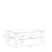 Couchtisch >COFFEE TABLES< mit Ablageboden, in Weiss Glanz - 120x43x75cm (BxHxT)
