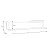Wandboard >SAVONA< in Schlammeiche Dekor / schwarz - 132,9x27,7x22cm (BxHxT)