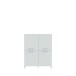 Highboard >SILBA< 4 Türen, Secret grey - 109,9x138,2x41,1cm (BxHxT)