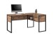 Eckschreibtisch >Marlo< in Zinneiche / schwarz - 152x75,5x104 (BxHxT)