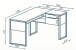 Eckschreibtisch >Marlo< in Zinneiche / schwarz - 152x75,5x104 (BxHxT)