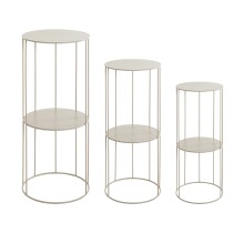 Blumentisch >54182< (3er Set) in grau (Kaschmirgrau) - 45x21 (HxD)