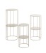 Blumentisch >54182< (3er Set) in grau (Kaschmirgrau) - 45x21 (HxD)