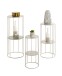 Blumentisch >54182< (3er Set) in grau (Kaschmirgrau) - 45x21 (HxD)