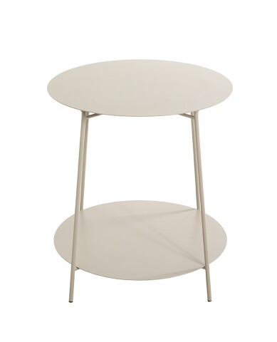 Beistelltisch >54184< in grau (Kaschmirgrau), Stahlrohr; Metall - 50x50cm (HxD)