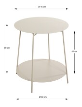 Beistelltisch >54184< in grau (Kaschmirgrau),...