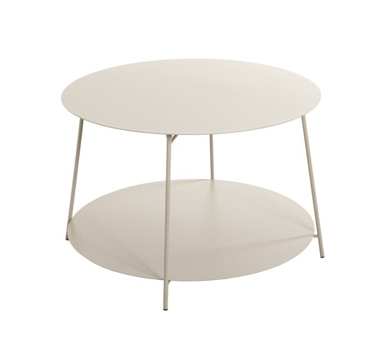 Couchtisch >55179< in grau (Kaschmirgrau), Stahlrohr, Metall - 40x65cm (HxD)