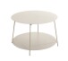Couchtisch >55179< in grau (Kaschmirgrau), Stahlrohr, Metall - 40x65cm (HxD)