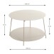 Couchtisch >55179< in grau (Kaschmirgrau), Stahlrohr, Metall - 40x65cm (HxD)